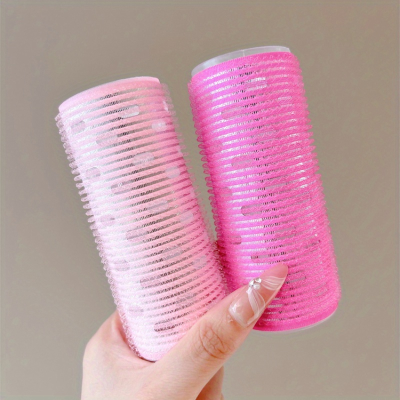 

Casual Style Pink Self-adhesive Hair Rollers Set Of 3 – Volumizing Bun & Crown Shapers For Styling Bangs And Top Hair - Plastic Hair Curlers For Adults And Teens Age 14+