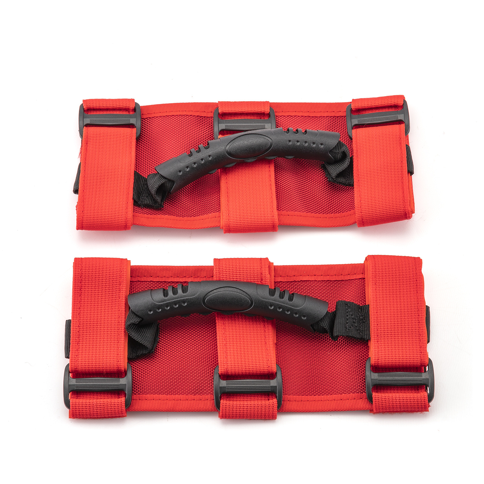TEMU Weisen 2pcs Universal Red Grab Bar Handles Fastener Strap Design For Utv Suv For Rzr , For Can Am Defender For Commander, For Wrangler, For Talon Pioneer, For Kawasaki Gladiator, For Ford, For