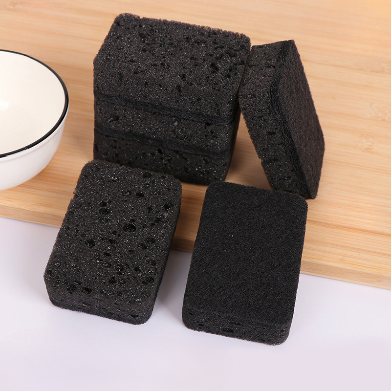 

5-pack Black Sponge, Kitchen Oil Dish Scrubber, Polyurethane Dishwashing Sponge Blocks For Home Cleaning