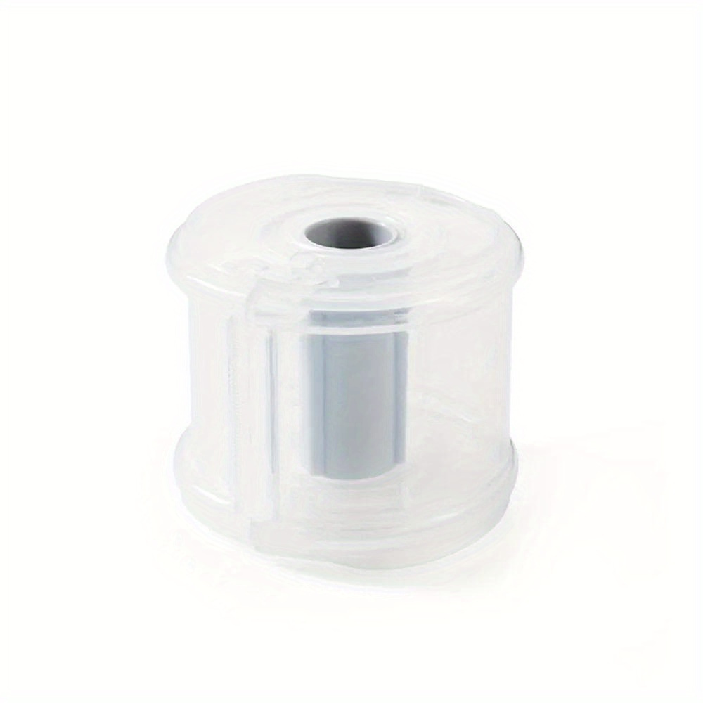 Image of 1pc Creative Round Washi Tape Dispenser With Cutter, Transparent Plastic Tape Storage Box, Stationery Cutter For Scrapbooking, Jewelry Making, And Crafts