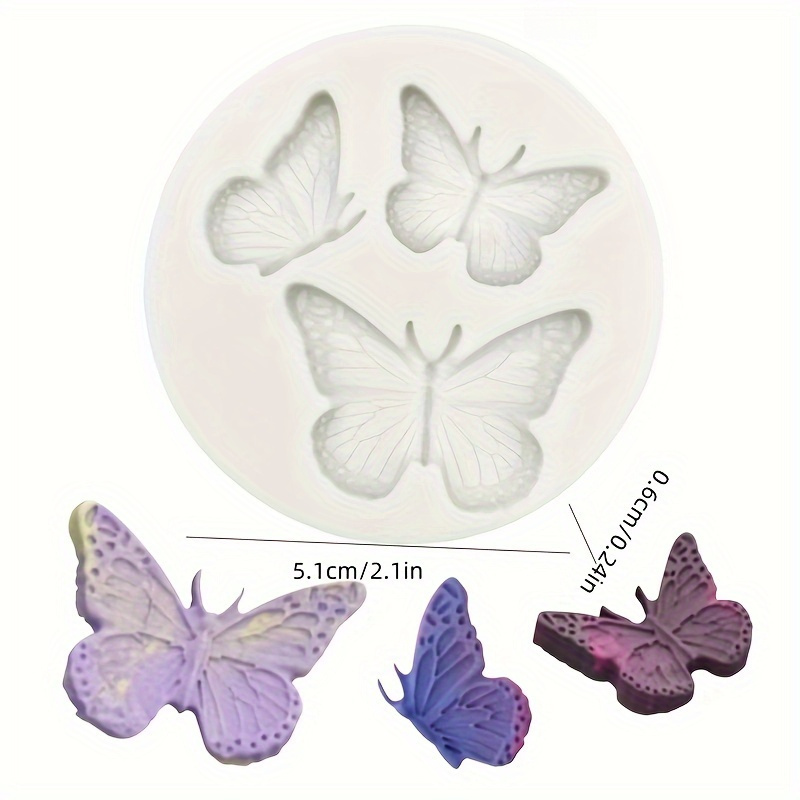 TEMU 1pc 3 Small Shaped Silicone Mold, Candle Aromatherapy Silicone Mold, Clay Plaster Silicone Mold, Crystal Epoxy Mold