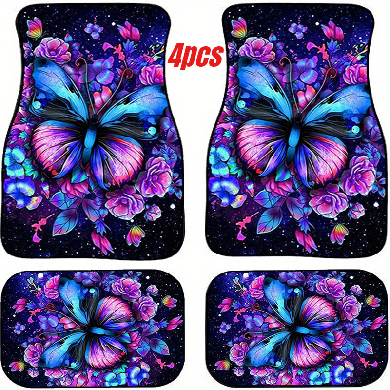 

4-pack Car Floor Mats, Universal Fit, Polyester Fiber, Non-slip, Easy Clean, Vehicle Mats