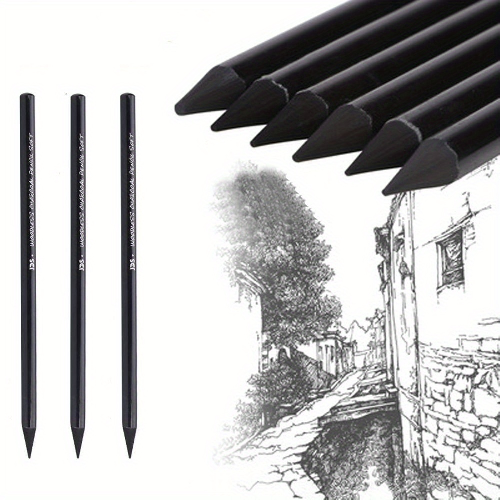 

3pcs Professional Sketch Pens Hard/medium/soft Charcoal Pencil Set Drawing Tool