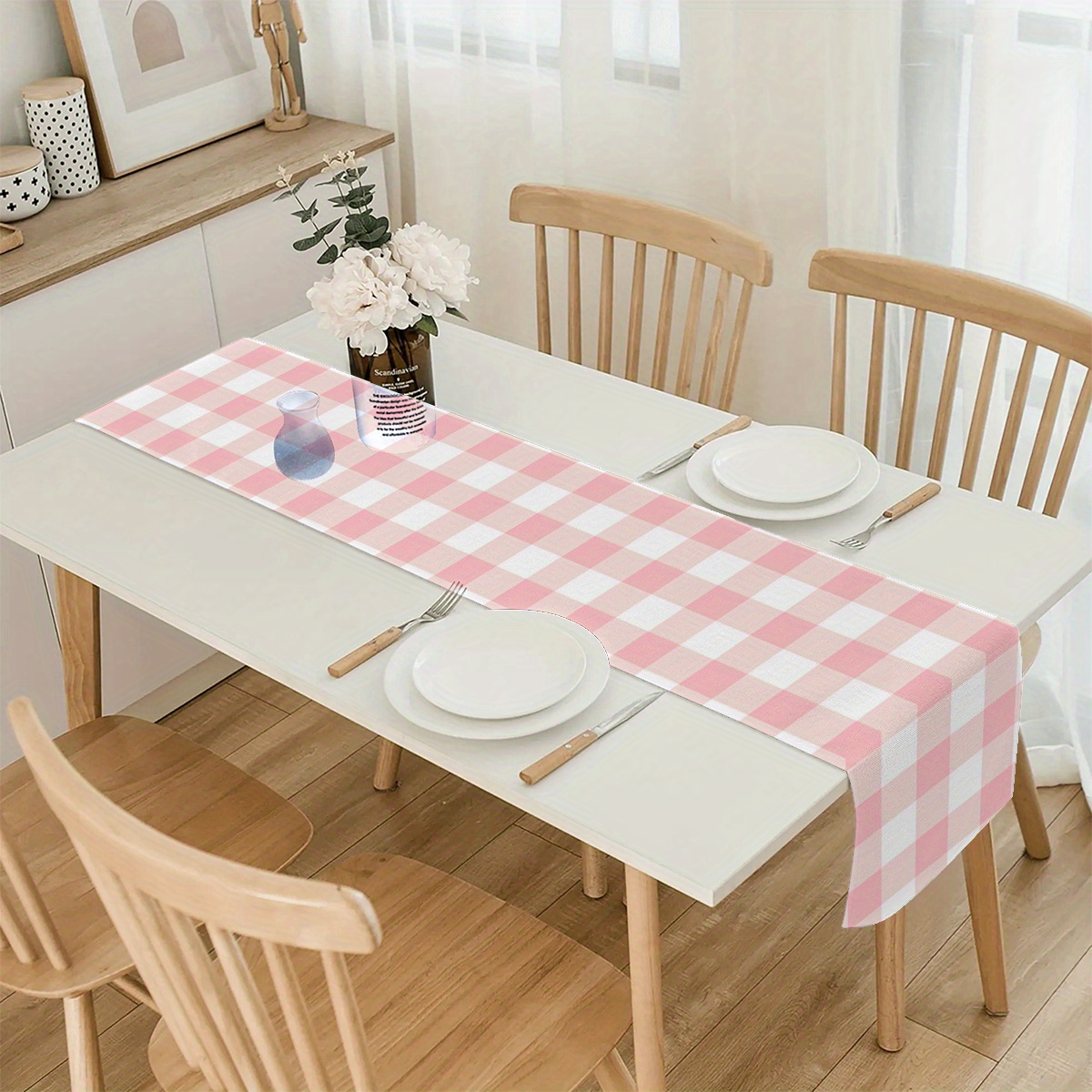 

Chic Pink Polyester Table Runner - Dining, Kitchen Decor & Parties