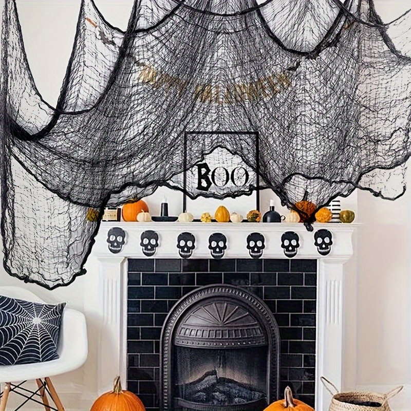 

Extra-large Spider Web Decoration - 29.92x90.55" Black Cobweb For Haunted House, Party & Home Decor