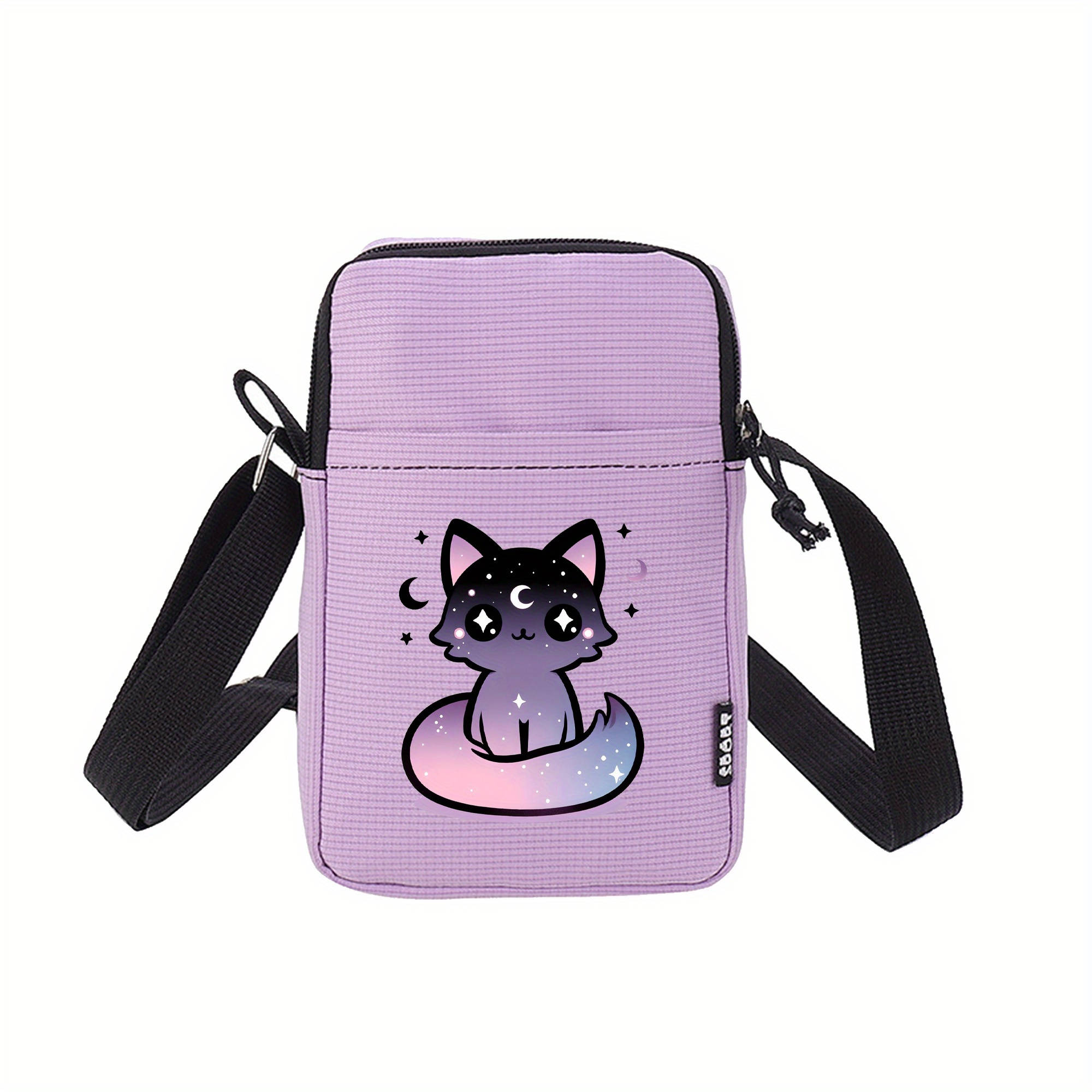 TEMU 1pc Stylish Dinosaur Print Crossbody Bag - Adjustable Strap Lightweight Foldable Mini Phone Purse For Everyday Essentials, Casual Sporty Christmas Gift, | Zipper Closure