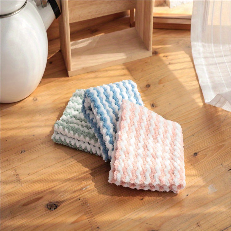 10pcs ultra   velvet kitchen towels oil shed resistant super absorbent dishcloths for cleaning and drying details 3