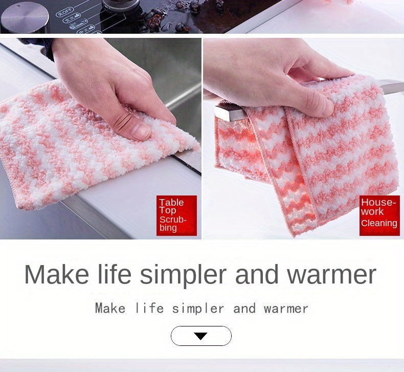 10pcs ultra   velvet kitchen towels oil shed resistant super absorbent dishcloths for cleaning and drying details 15