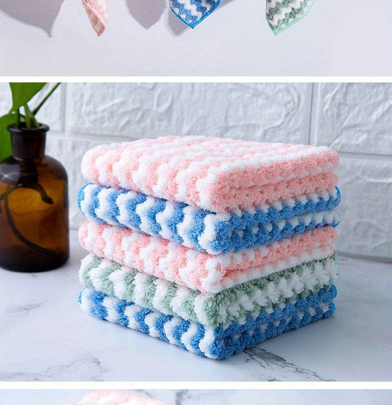 10pcs ultra   velvet kitchen towels oil shed resistant super absorbent dishcloths for cleaning and drying details 17