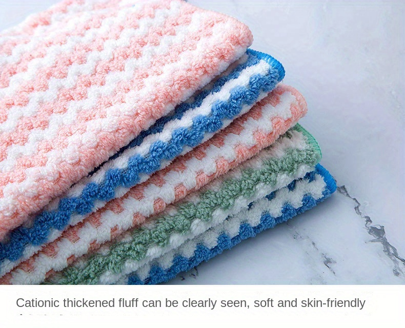 10pcs ultra   velvet kitchen towels oil shed resistant super absorbent dishcloths for cleaning and drying details 19