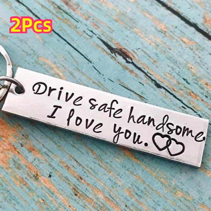 

2pcsone Unique Steel Keychain - , Engraved, For , Weddings, Christmas, Anniversaries, And - Of And