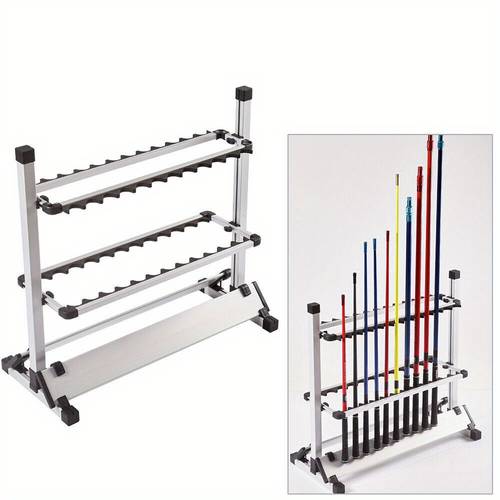 présentoir de à pêche , support de rangement en daluminium, 24 , 72 cm