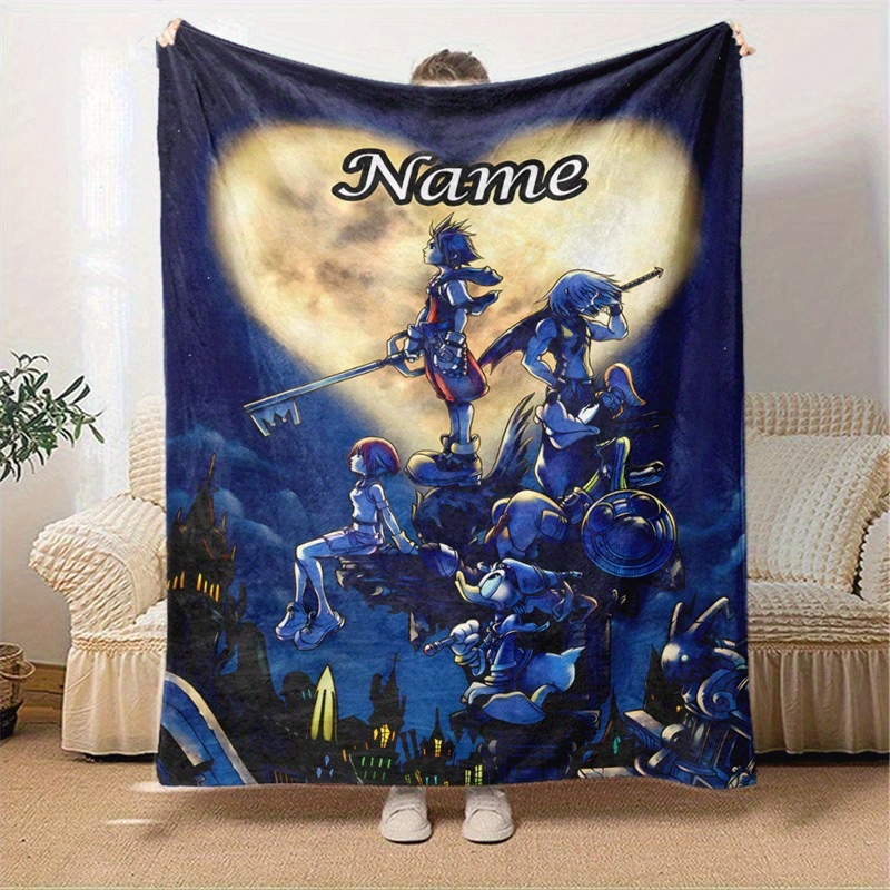 

Personalized Custom Name Blanket: Pattern Print, Lightweight, Warm Throw Blanket - Perfect For Living Room, Bedroom, Bed, Car, Camping, Travelling, And As A Friend Birthday Gift