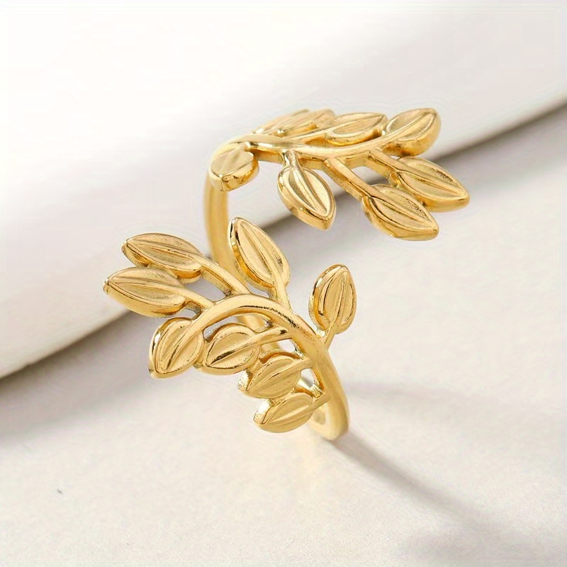 Women Leaf Ring, Open Ring, Trendy Leaf Ring For Summer, Gift For Her, Sexy Leaf Ring Wholesale details 1