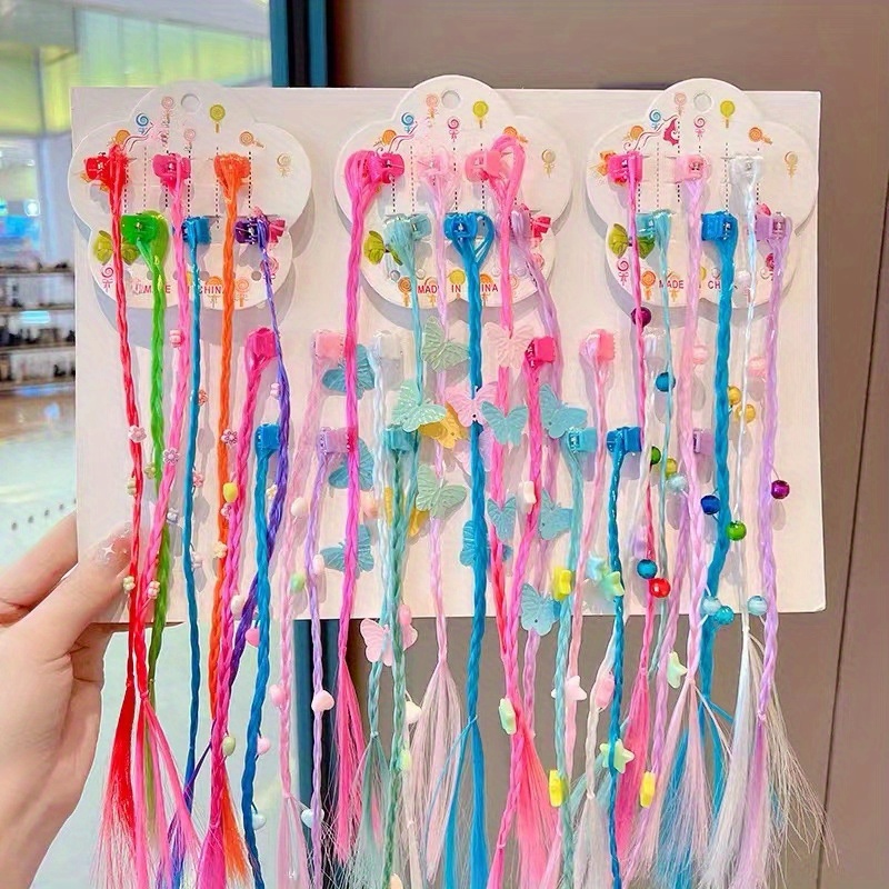 100 Bunte Silikon-Haarperlen Für Mädchen – Mit Schmetterling, Herz & Stern, 5 Mm, Inkl. Werkzeug & Gummibänder