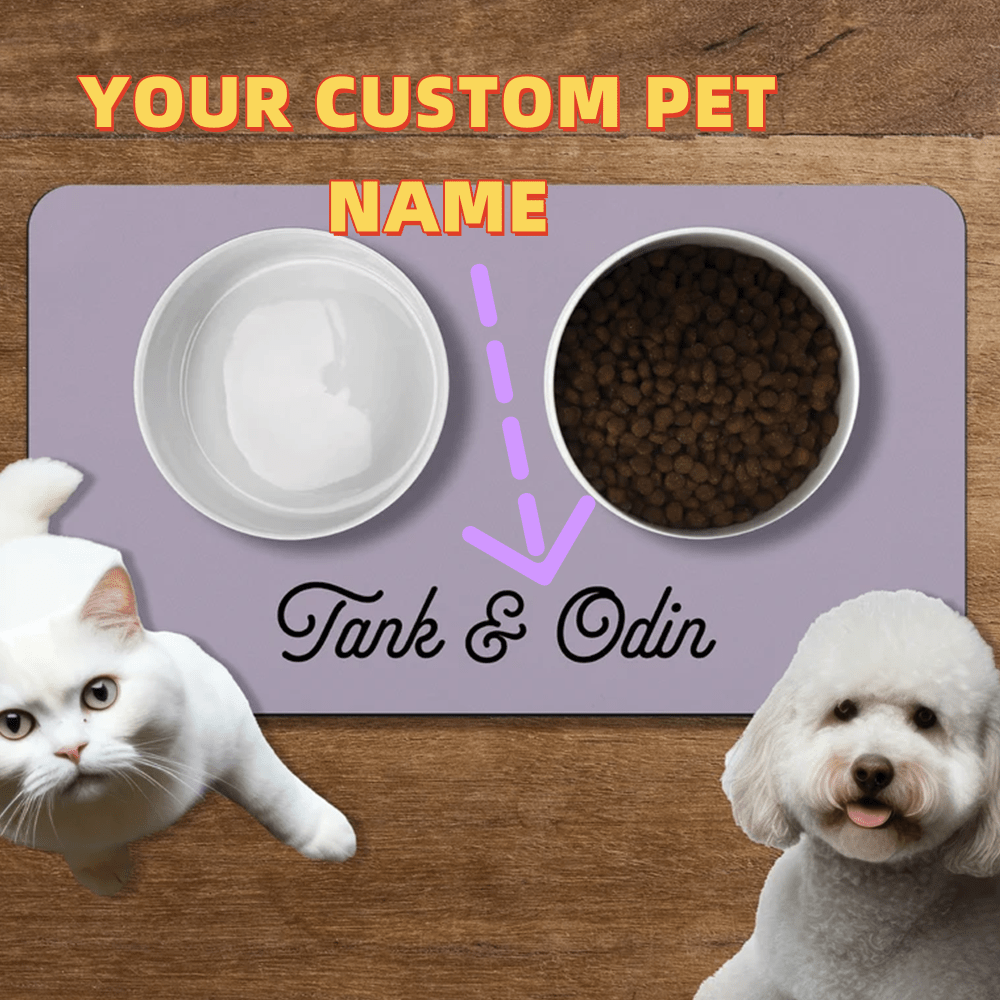 

Custom Laser Engraved Pet Feeding Mat For Dogs, Personalized Design With Pattern, High-quality Pu Material For Comfortable , Makes Special And Cozy