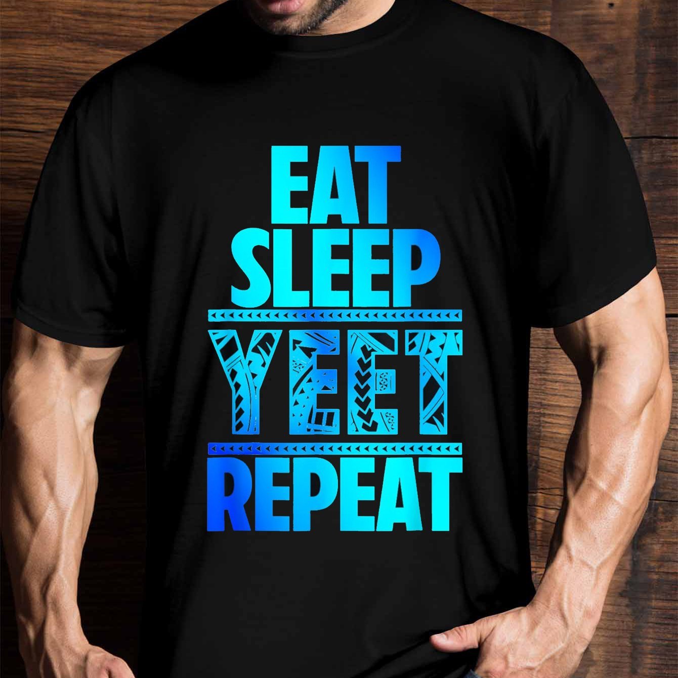 

Eat And Sleep Yat Repeat Vintage Yat Print T-shirt Men's - Round Neck, Short Sleeves, Comfortable Micro Elastic, Machine Washed - Perfect For Casual Summer Wear