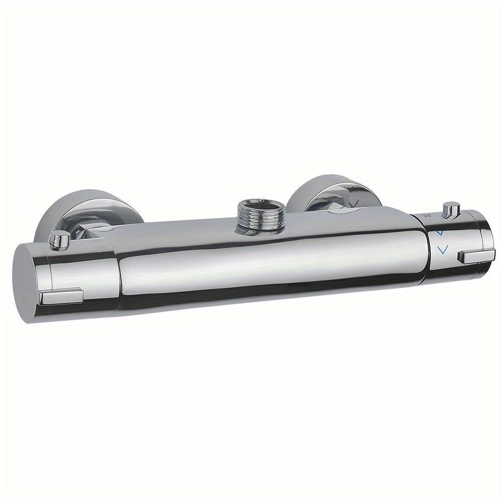 304 Stainless Steel Wall-mounted Shower Mixer With Adjustable Temperature Control - , No Electricity Needed, Ideal For Bathroom Use, Bathroom Faucet|classic Faucet|stainless Steel Faucet