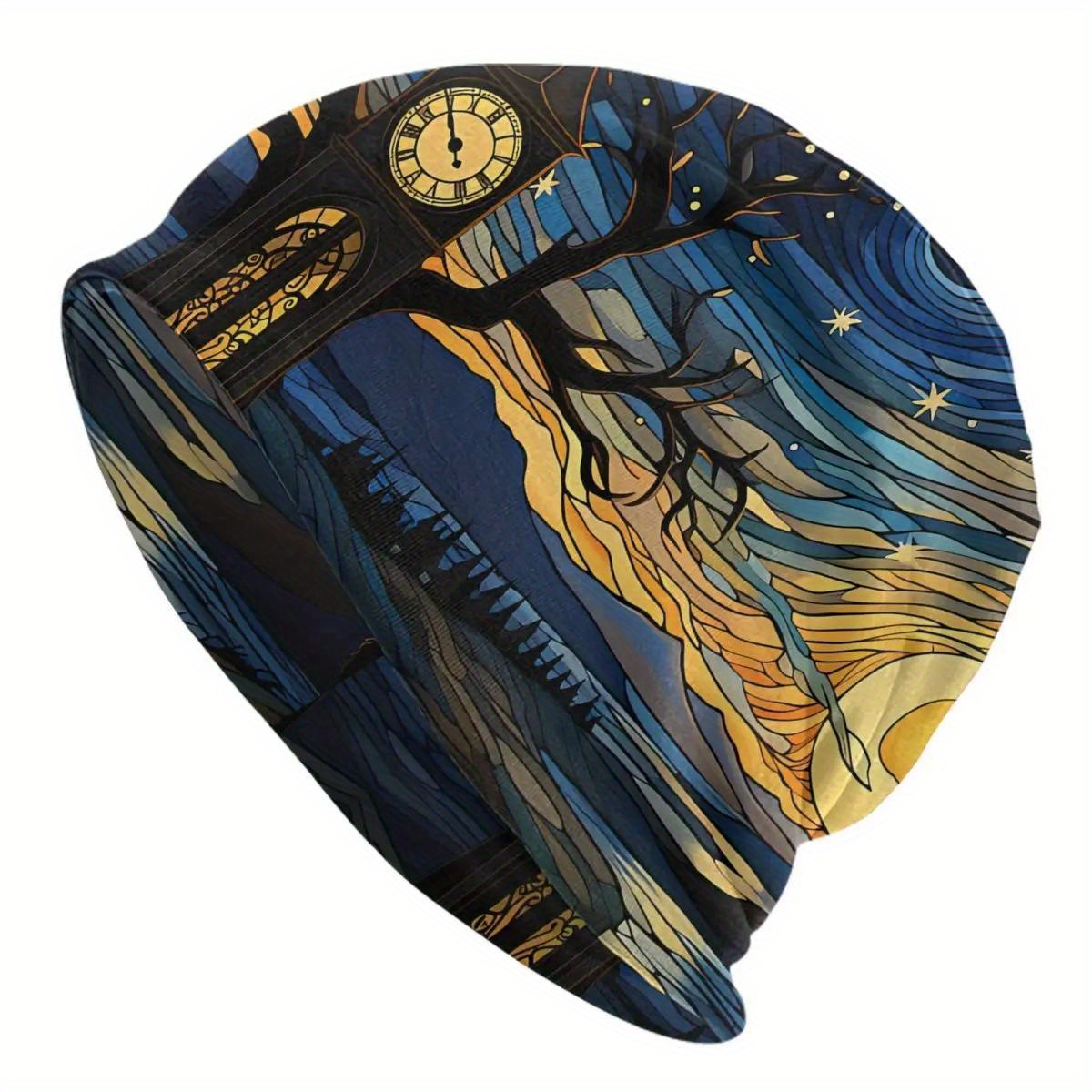 Hand painted “starry night” hat The Starry Night - Men Women Unisex Custom Made Scrub Cap  main image 3