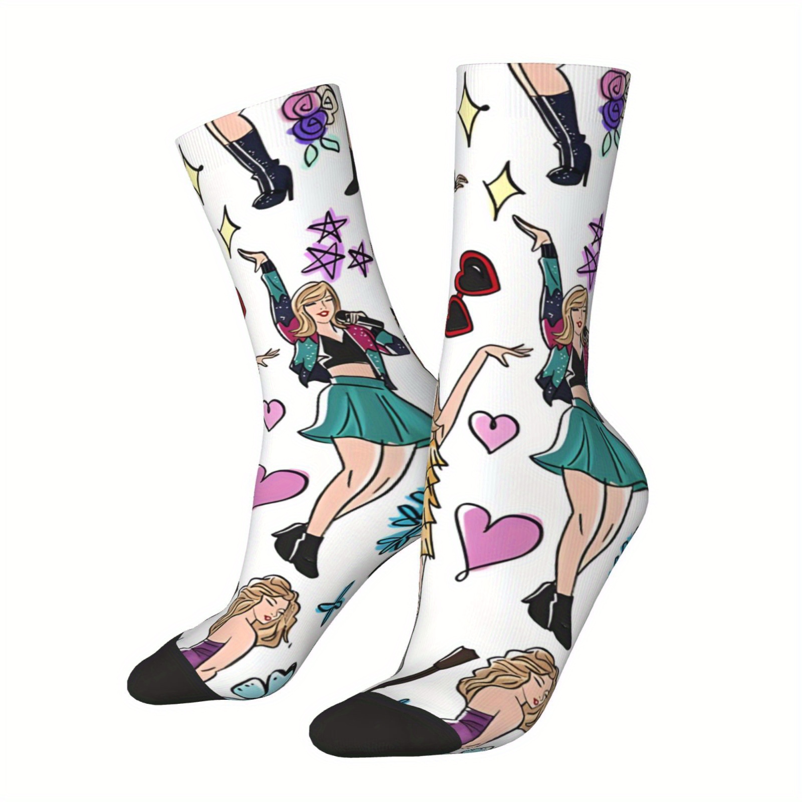 

Vibrant, Swiftie-inspired Men's Crew Socks - Fun, -, Seamless Design With - Perfect Novelty Gift