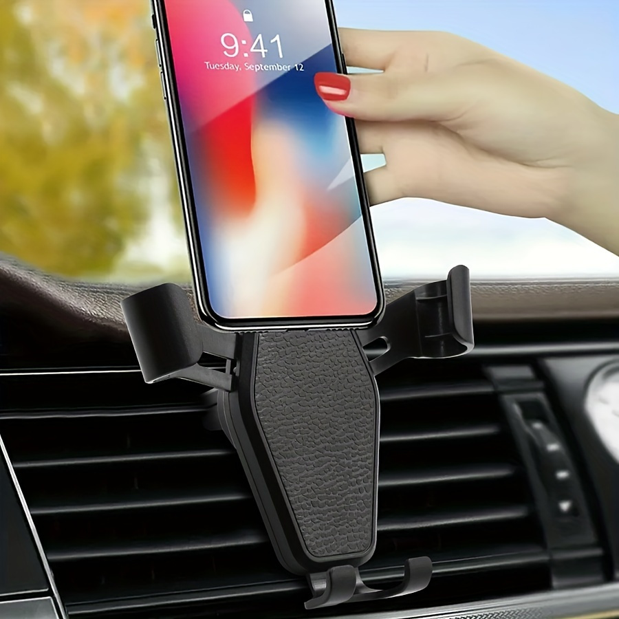 E-shop Universal Auto Handyhalterung - ABS Material, Luftdurchlass Schwerkraftverschluss, Drehbare Smartphone Halterung, Sicheres Anti-Shake System -