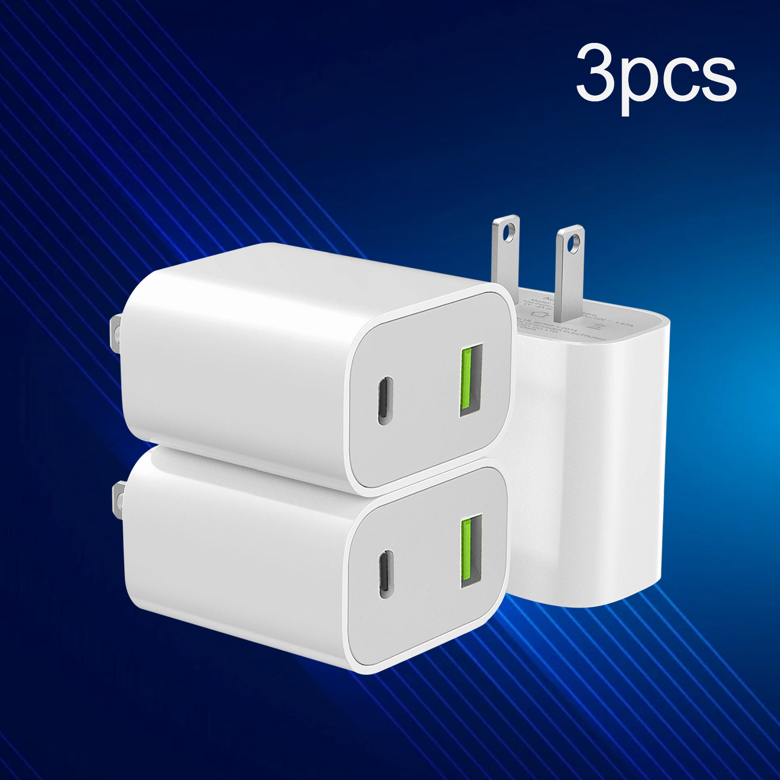 

Fast Type C Charging Usb C Wall Charger Block, Dual Port Power Delivery Block Plug Adapter