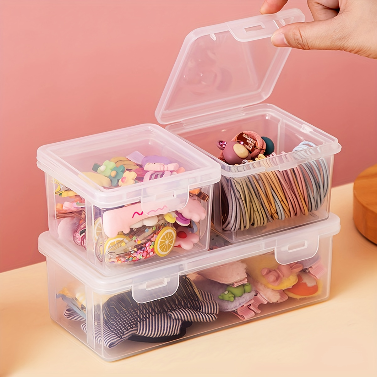 

3- Plastic Jewelry , Portable - Organizer For , Necklaces, , , , Desk, , Dorm - , Plastic , Rectangular , Jewelry