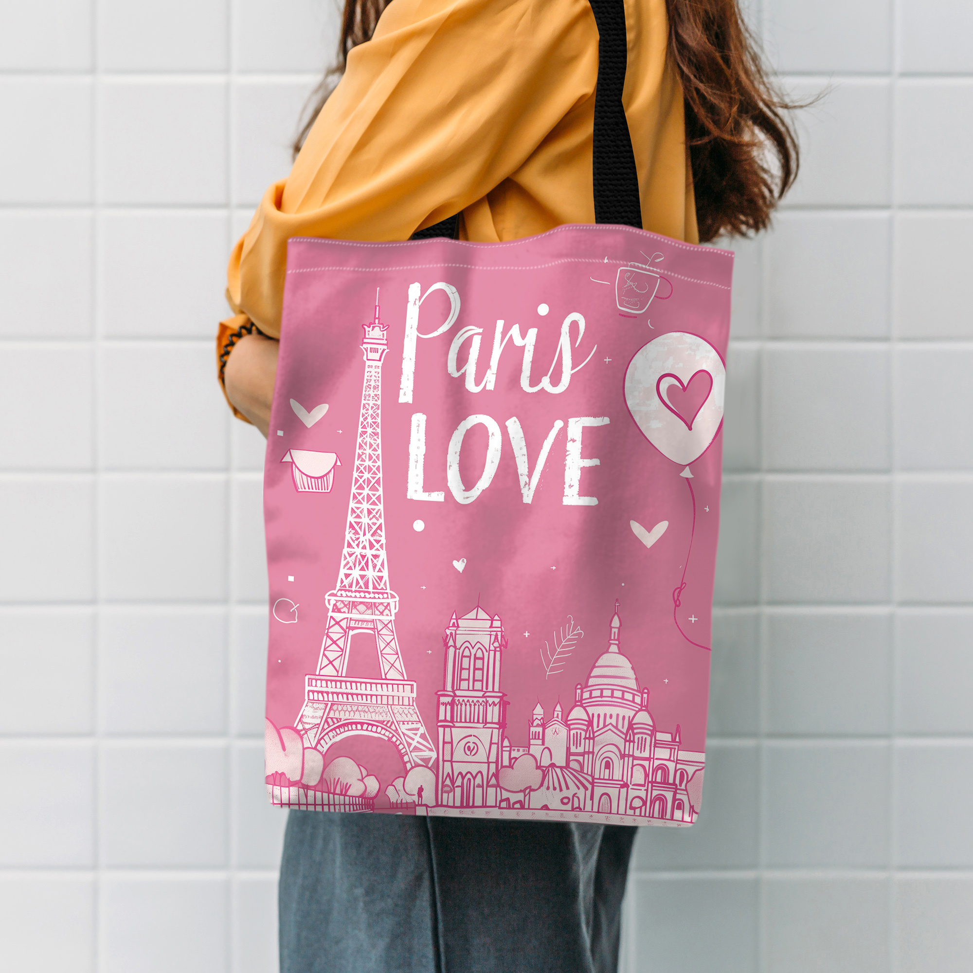 

Chic Pink Canvas Tote Bag - Spacious & , Ideal For Shopping & Use