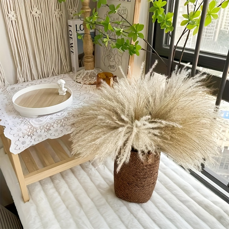 Image of Yn 93pcs Fluffy Pampas Grass Bouquet - Reed For Weddings, Living Room, Office Parties & Holiday Decor
