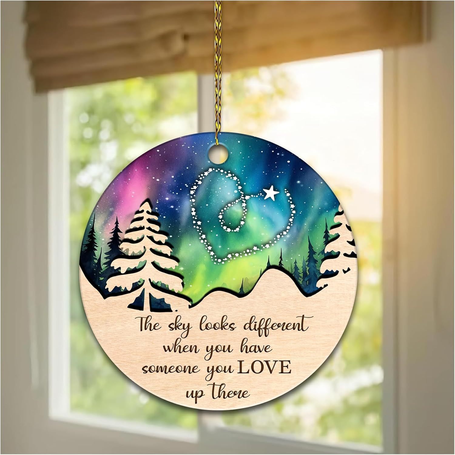 

Hyturle Memorial Christmas Ornaments For Loss Of Loved 1 - Memorial Suncatcher Ornament - Memorial Ornament For Christmas Tree - Christmas Memorial Keepsake, Sympathy Gifts For Loss Of Mom Father