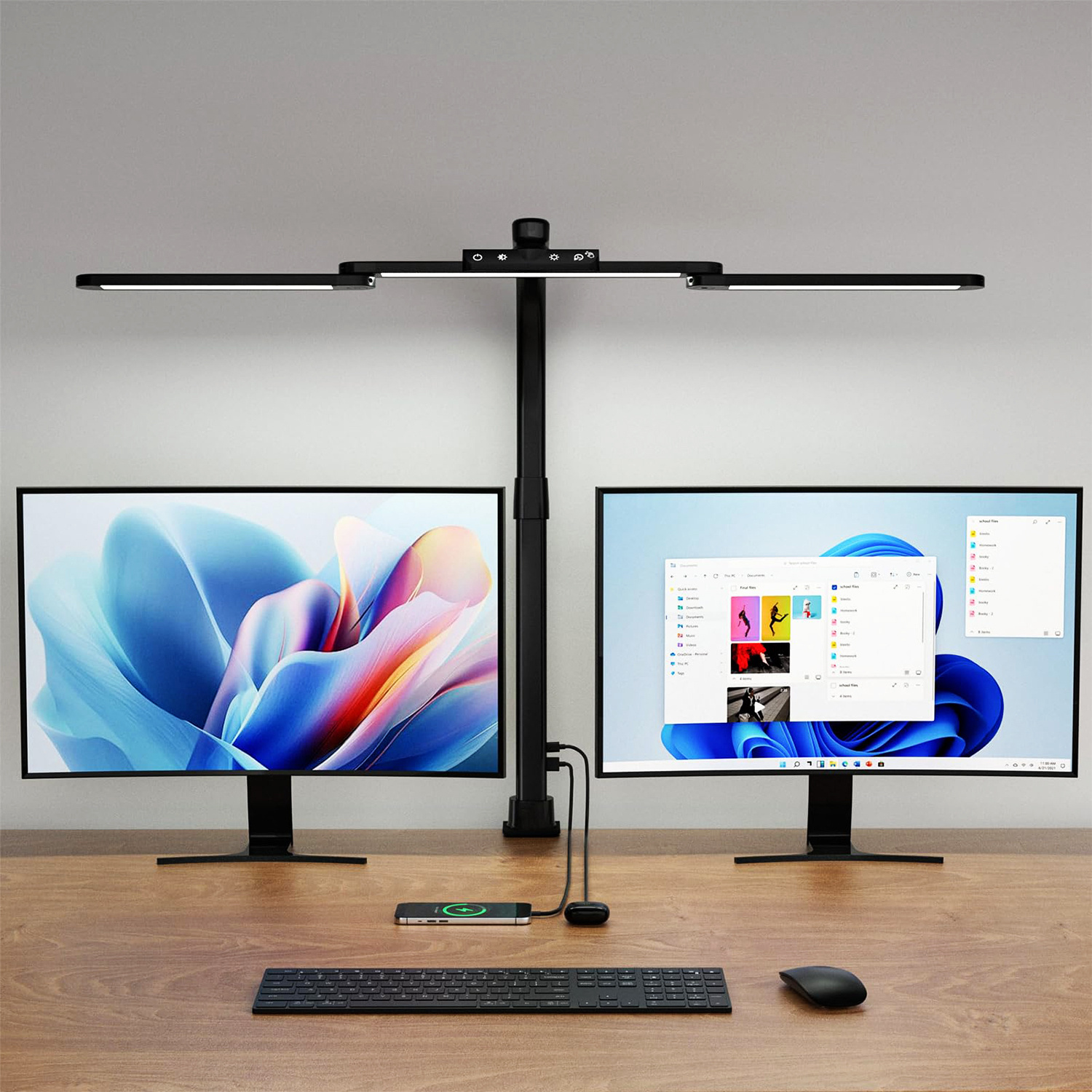 TEMU Superdanny 3-fold Desk Lamp With 2 Usb Ports Temperatures Led Light 12w Usb 1 Usb- Usb--desk Bright Light & Convenient Usb Charging
