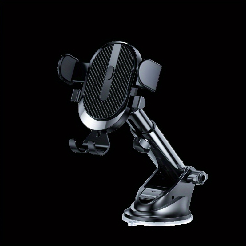 TEMU Rotating Car Mount - Adjustable Telescopic Dashboard Suction Cup Automatic Locking For Navigation, -free Calls, And