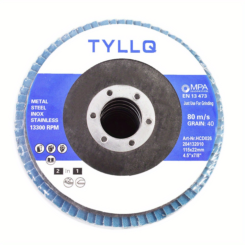 

10pcs Flap Discs Grinding Wheel , 4- 7/8 Flap Disc Angle Grinder Sanding Disc Zirconia Grinding Type 29 Zirconia Grinding Wheel Angle Grinder Sanding Disc