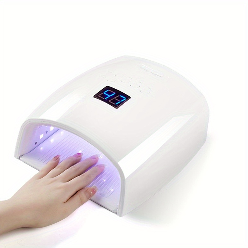 

Rechargeable Uv Led Nail Lamp With Digital Display - Sleek White Gel Polish Dryer & Curing Light, , Automatic Sensor For Salon-quality At Home