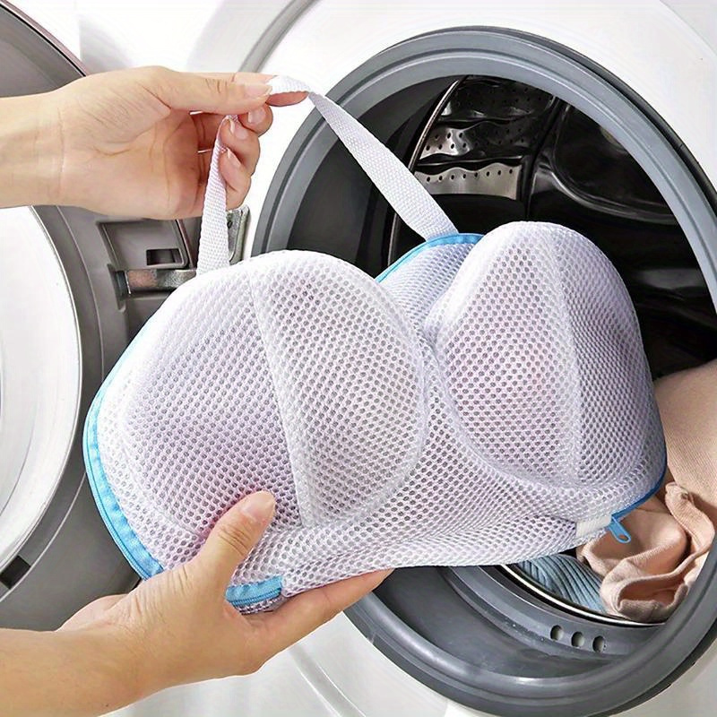 

2pcs-anti-deformation Bra Mesh Bag Machine-wash Special Polyester Bra Mesh Bags Laundry Brassiere Bag Cleaning Underwear Sports Bra