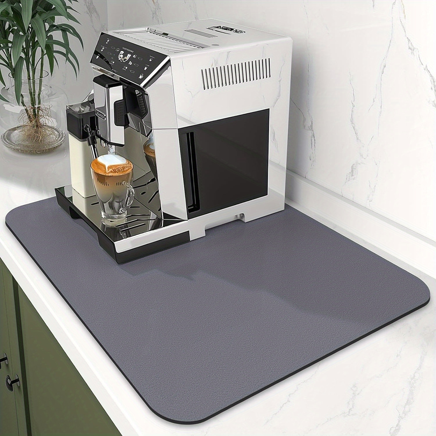 Temu – TEMU Kitchen And Bathroom Countertop Absorbent Drying Mat Set – Non-slip And Heat-resistant, Suitable For Tableware, Coffee Makers, Sinks –
