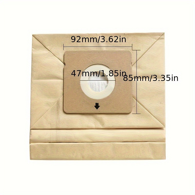 5 pack replacement vacuum dust bags compatible with rowenta models ro1717 ro1733 ro1751 zr0032 ro2052 ro2033 cloth material floor attachment accessories details 4