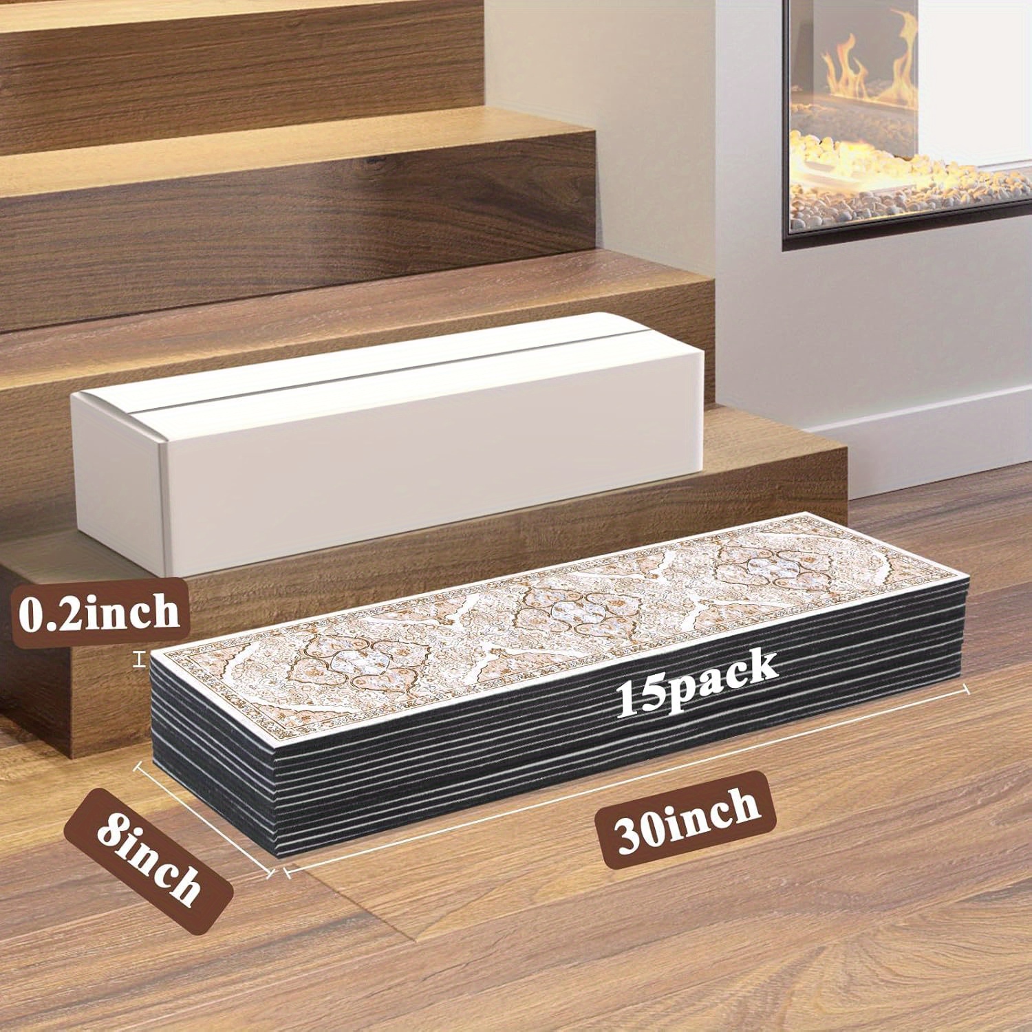 

Rubber Carpet Stair For Wooden Steps Non Slip Indoor Staircase Step Reusable Stair Runner Mats For Dogs Grip Step Carpet