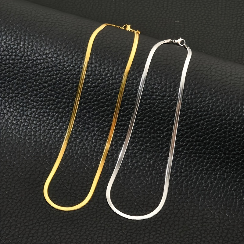 TEMU 2pcs Set Of Easy 925 Silver Necklace, High-end Collarbone Chain Versatile Hip-hop Men's And Women's Additions Jewelry