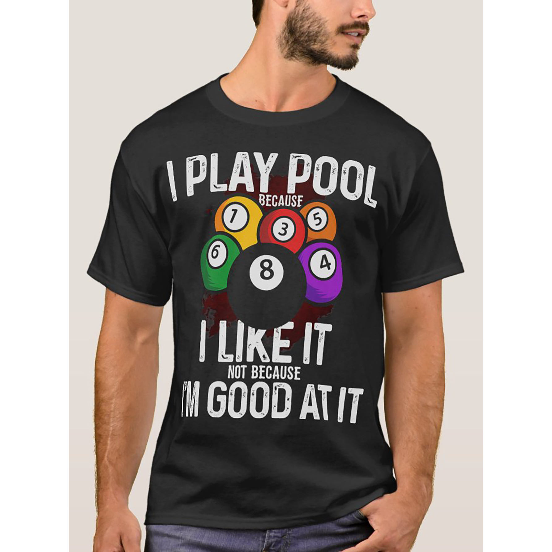 

Funny Pool Shirts For Men Plus Size Billiards Tee