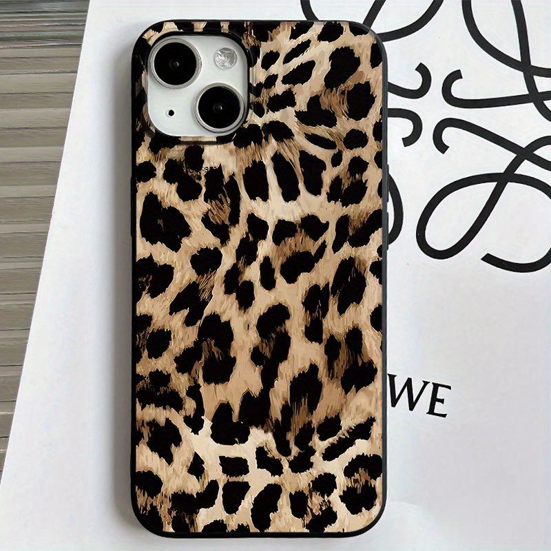 

Creative Fashion Real Leopard Print Style Uv Printing Soft Phone Case 360 Degree Full Protection Phone Cover For Iphone 11 12 13 14 Pro Max 15 Xr X/ Xs 7 8 Plus Se Mini