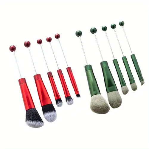 15pcs 20pcs diy metal handle beaded makeup brush set powder blusher brush powder brush head eye shadow eyebrow brush western style makeup tool