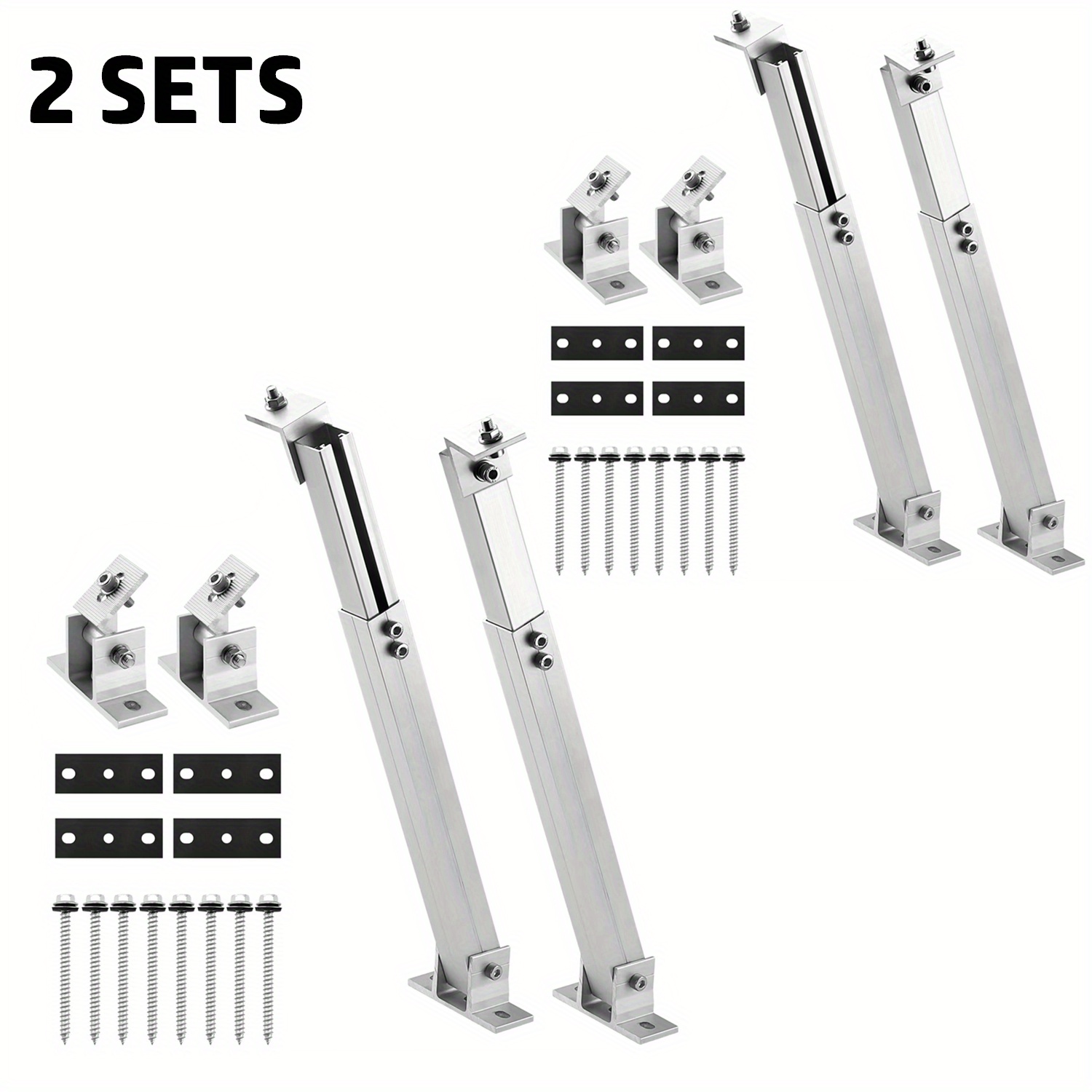 

2sets Pv Aufständerung Solarmodul Halterung Balkonkraftwerk Flachdach