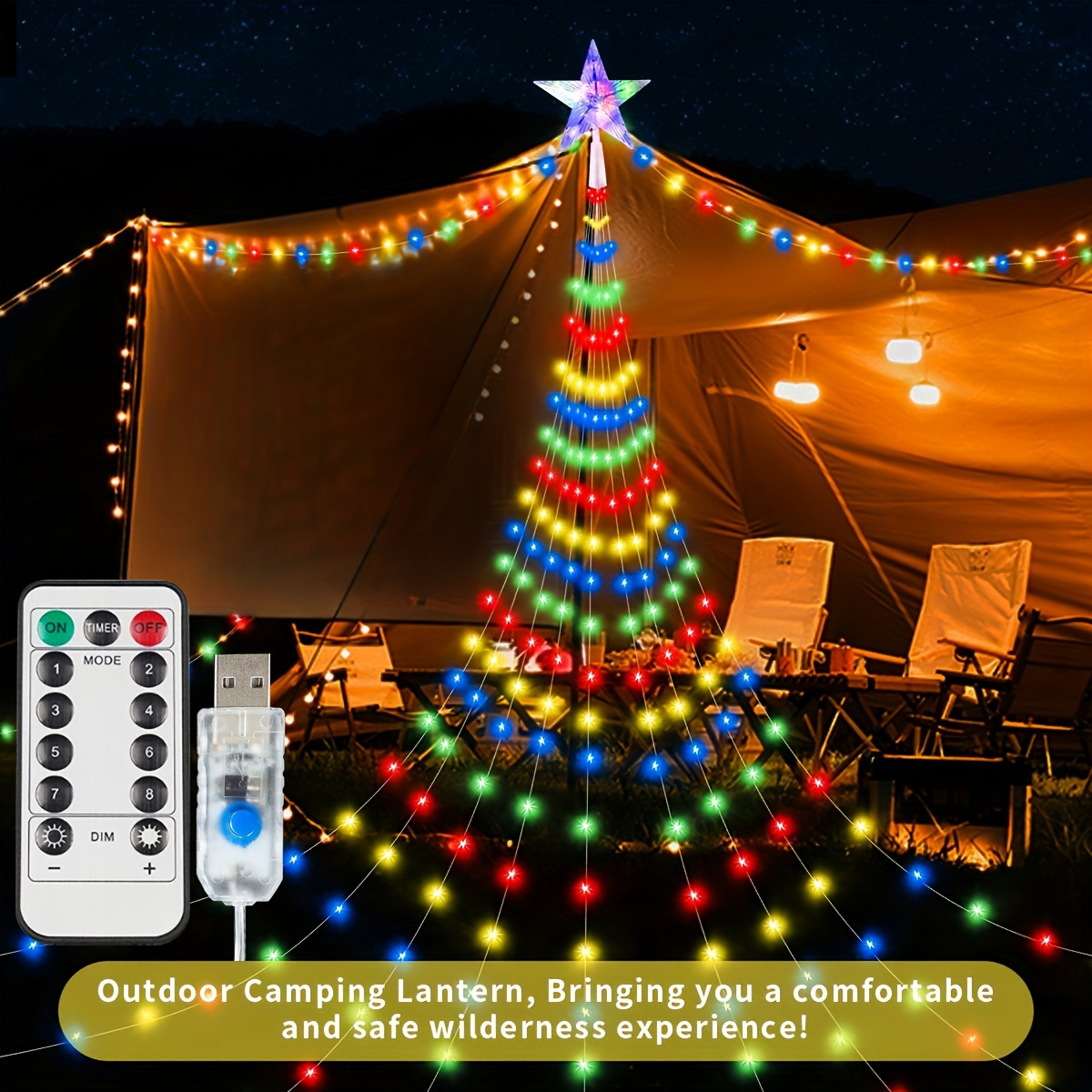 

Outdoor Decoration Star String Lights, Usb Powered 8 Modes Waterfall Tree Lights, Star Lights, Indoor & Outdoor Decoration, Patio Wall Tent Party Home Festive Decoration, & Christmas