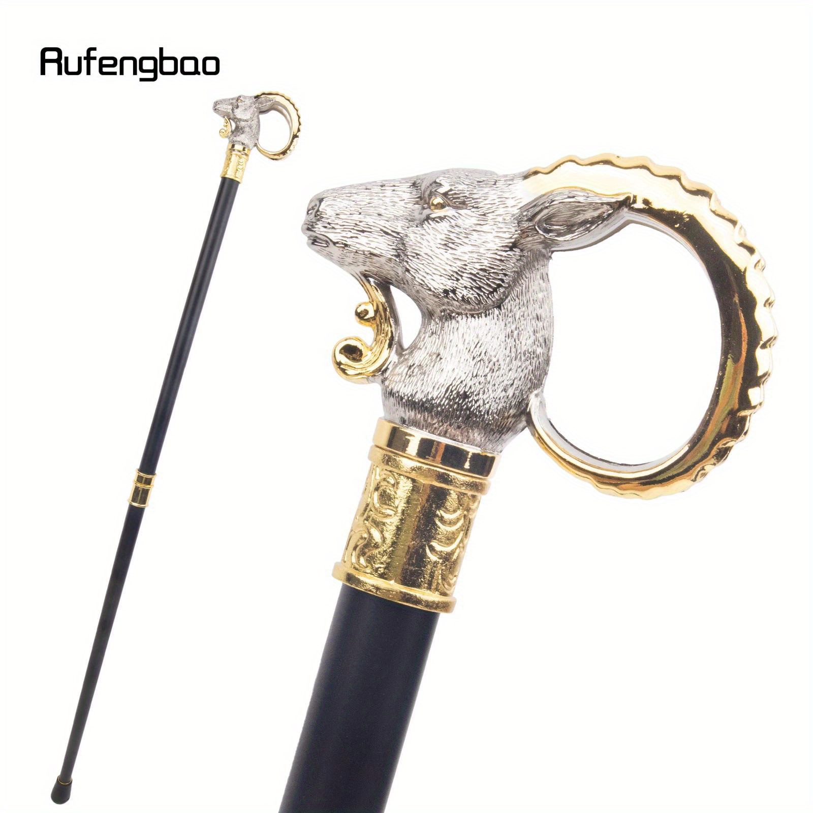 Image of White Sheep Animal Stick Decorative Cosplay Vintage Party Halloween Crosier 91cm, For Cosplay & Party