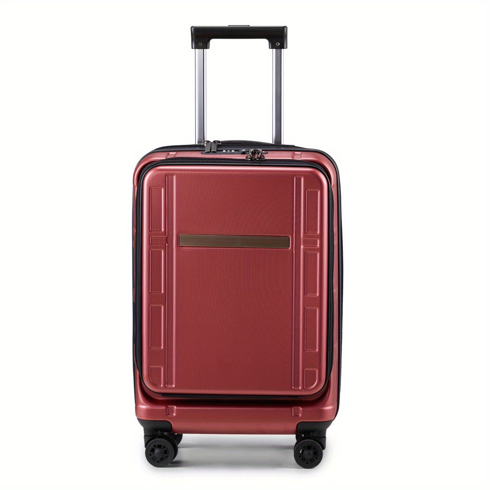 20&quot; Airline-Approved Carry-On Luggage in Sleek Blue - Durable ABS+PC Hard Shell, Front Compartment for Easy Access, 360° Silent Spinner Wheels, TSA &amp; Mechanical Lock, Adjustable Handle for Business &amp; Personal Travel, Luggage for Travel