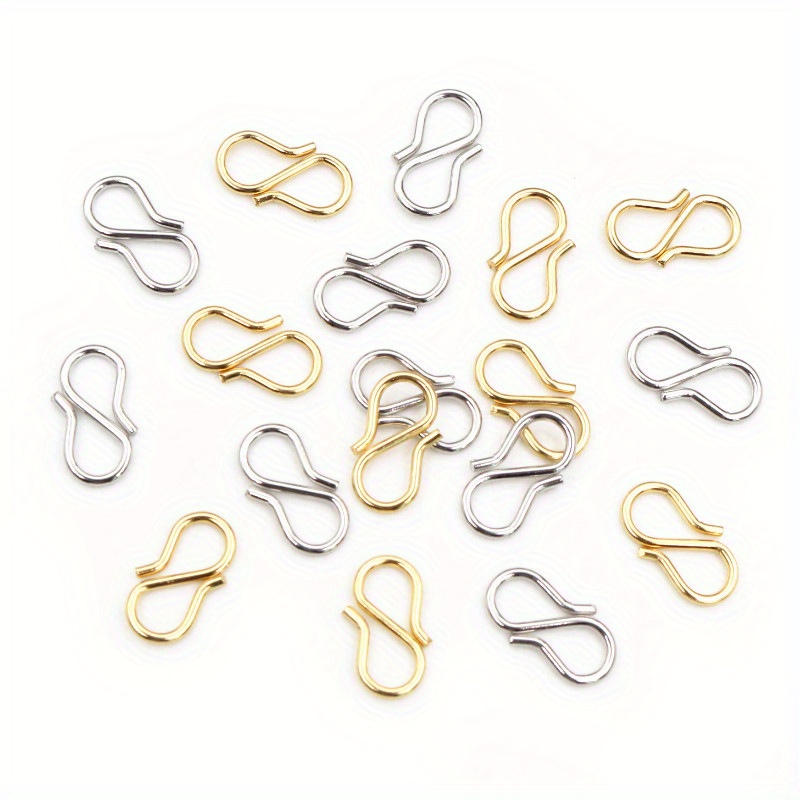 

50pcs Steel S-clasps For Making - For Bracelets & Necklaces