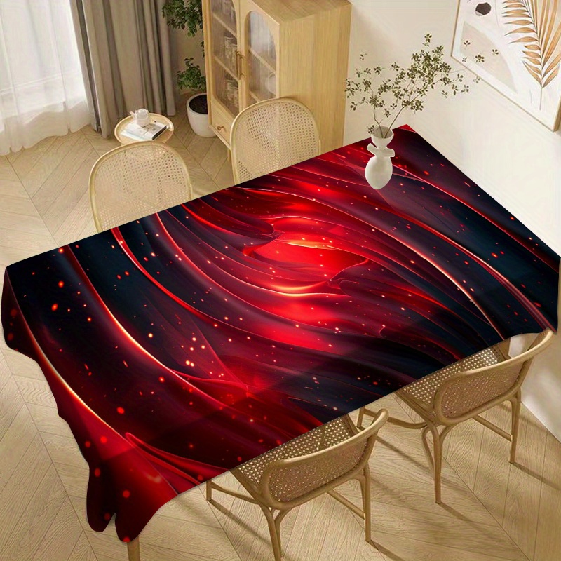 

1pc Square Tablecloth With Printed For Home, Dining Table, Kitchen, Living Room, Party, Holiday Meal, Picnic Or Holiday Party, Waterproof And Oil-proof Tablecloth For Home Kitchen Decoration