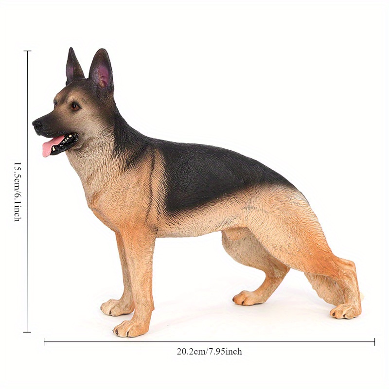 1pc Realistic Solid PVC German Shepherd for Home Decor Black Tan and  Dark Brown Tan Varieties, Detailed Fur Texture Party