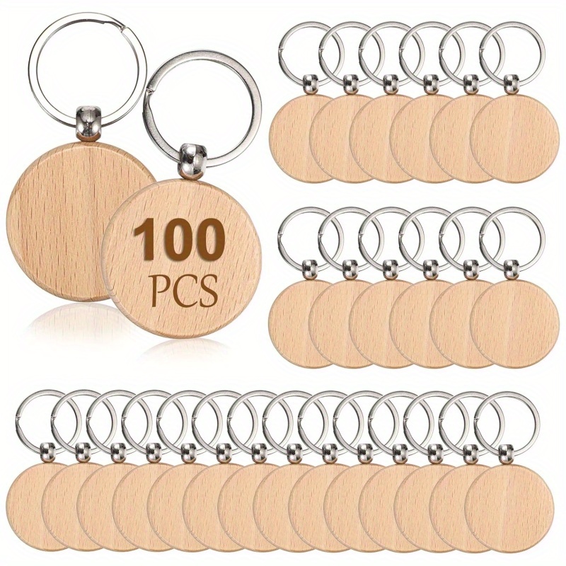 

100pcs Key Tags - Diy Engraved Blank Keychains, Easter, Valentine's Day & Outdoor , Keys For Crafts